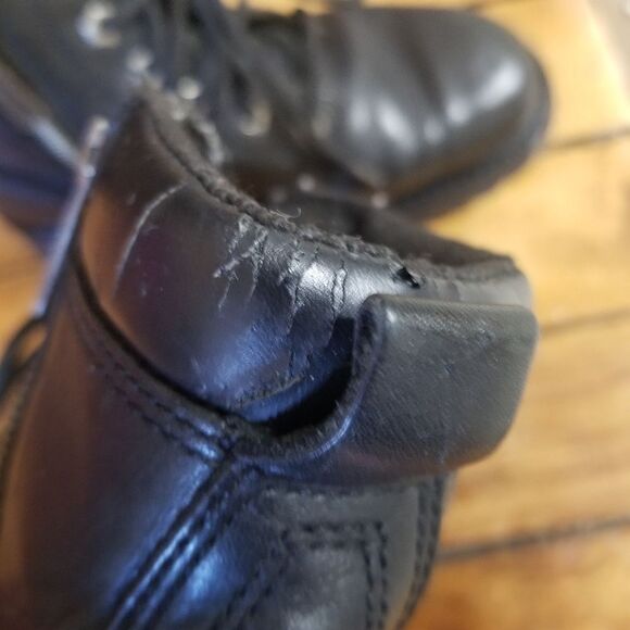 Harley Davidson Distressed Chunky Lace-up Motorcycle Moto Boot Ankle Booties 6.5 - Picture 7 of 9